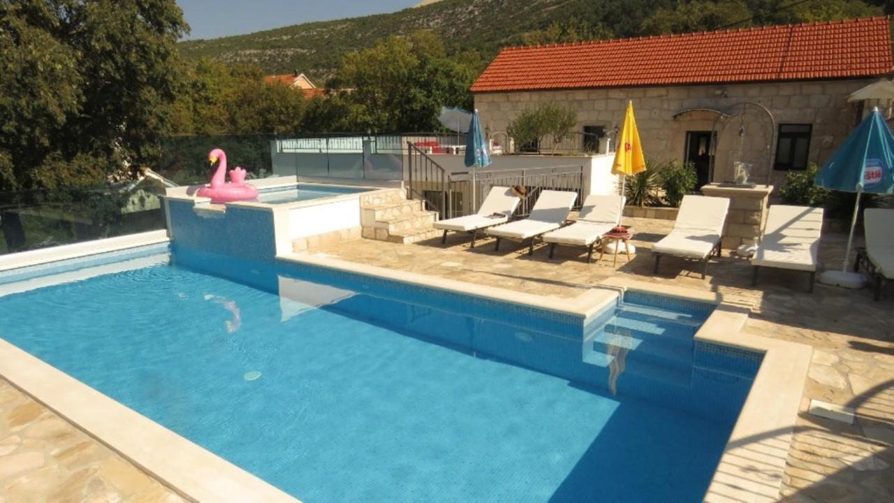 Вілла Dvori Stipanovi With Heated Pool And Jacuzzi Donje Rascane Екстер'єр фото