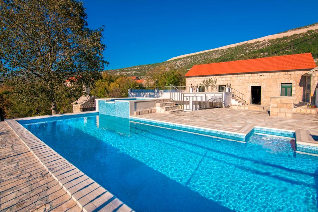 Вілла Dvori Stipanovi With Heated Pool And Jacuzzi Donje Rascane Екстер'єр фото